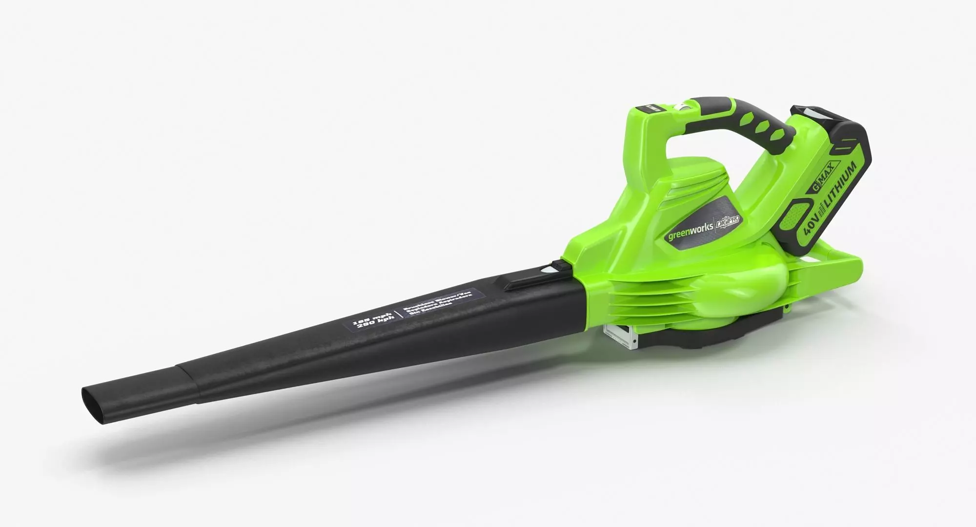 Leaf Blower DigiPro G-MAX 40V GreenWorks Low-poly 3D model_0