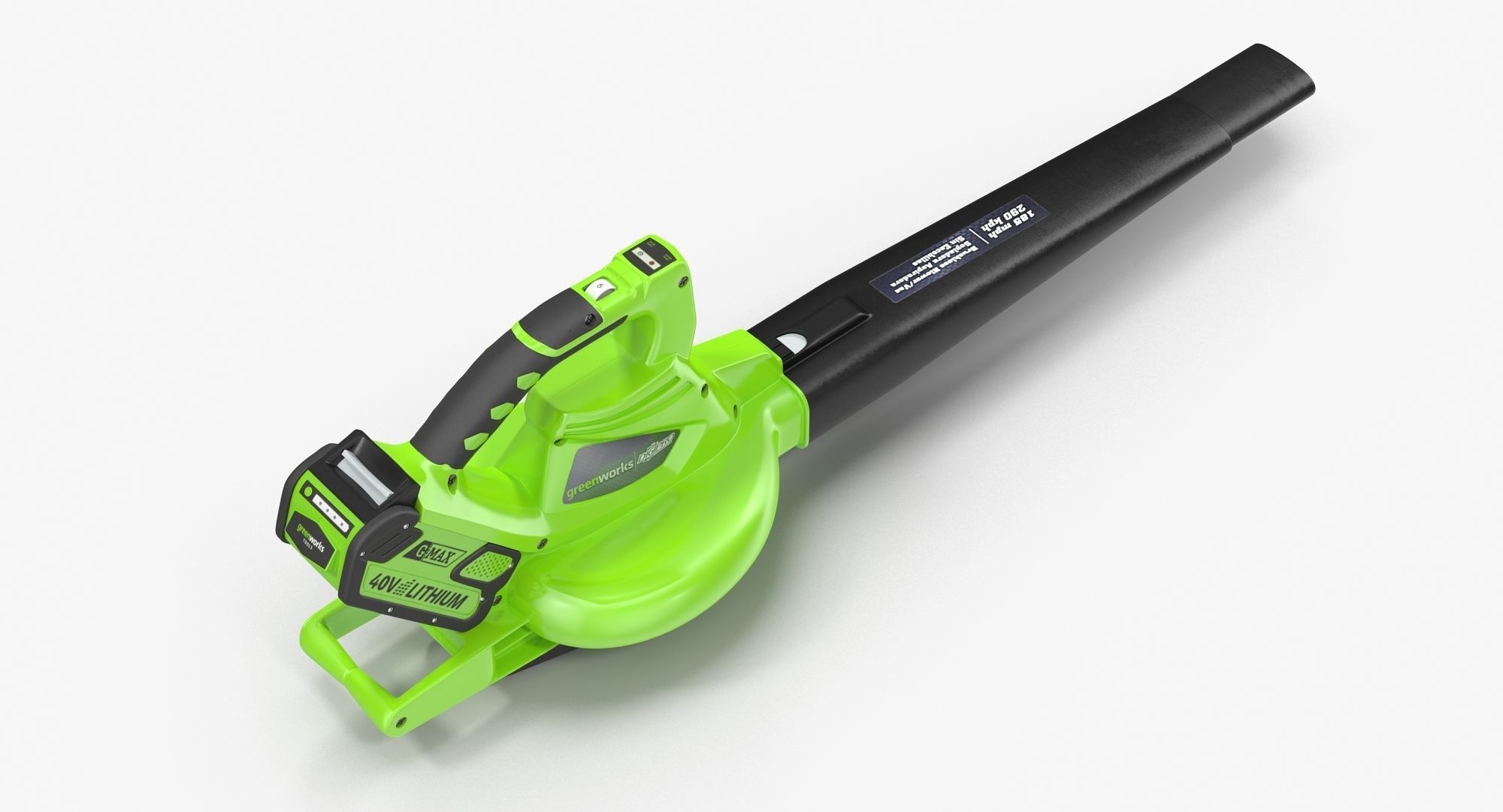 Leaf Blower DigiPro G-MAX 40V GreenWorks Low-poly 3D model_3
