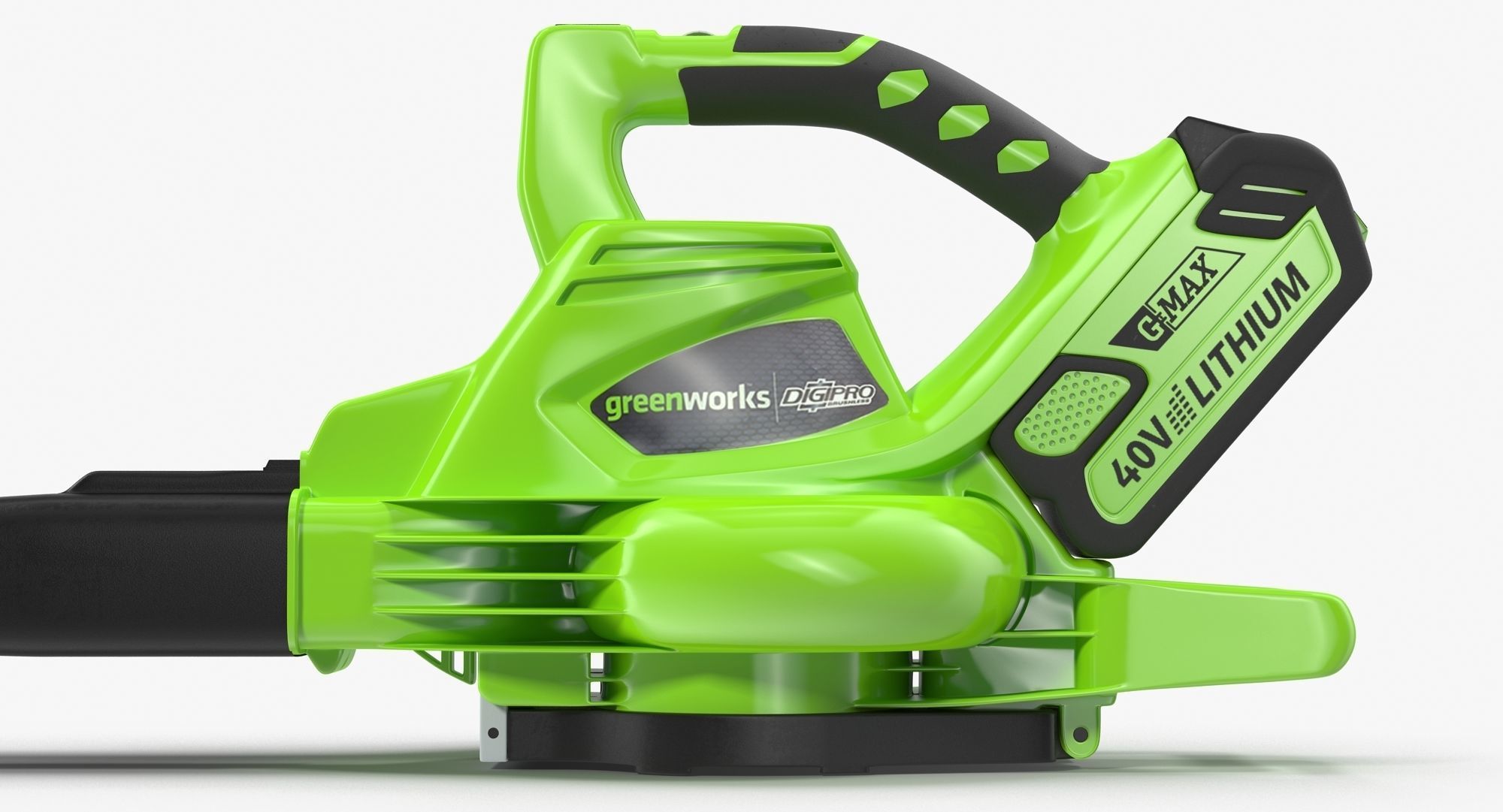 Leaf Blower DigiPro G-MAX 40V GreenWorks Low-poly 3D model_10