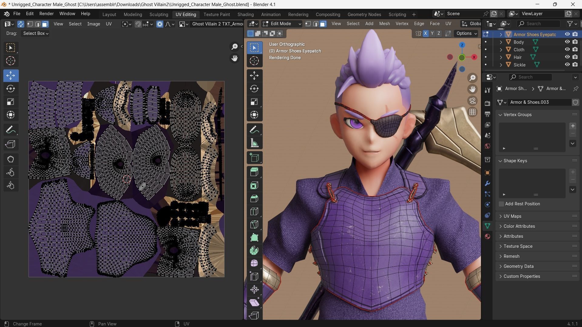 Low poly - Stylized Game Character - Bundle Edition Low-poly 3D model_32