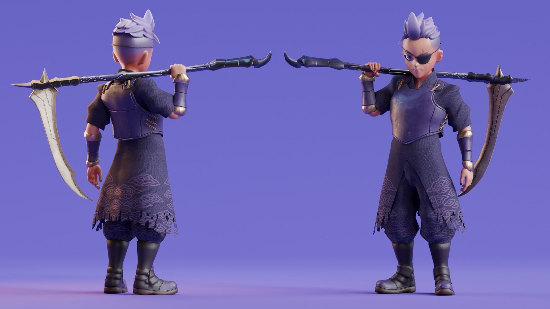 Low poly - Stylized Game Character - Bundle Edition Low-poly 3D model_27