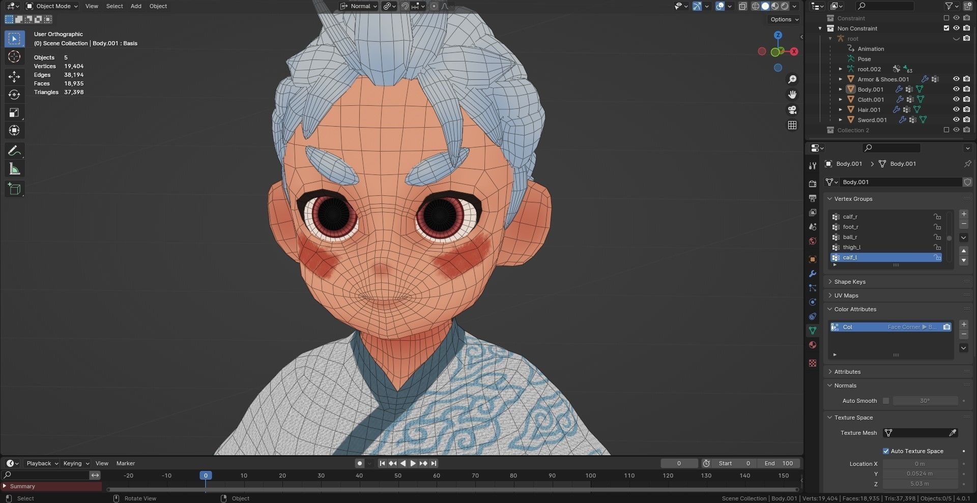 Low poly - Stylized Game Character - Bundle Edition Low-poly 3D model_5