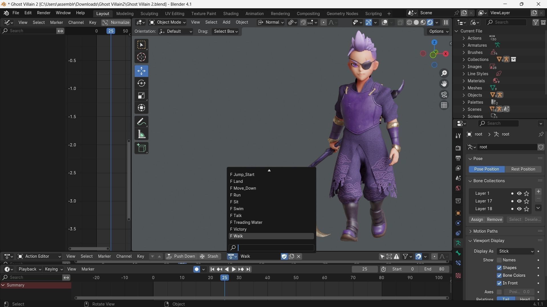 Low poly - Stylized Game Character - Bundle Edition Low-poly 3D model_35