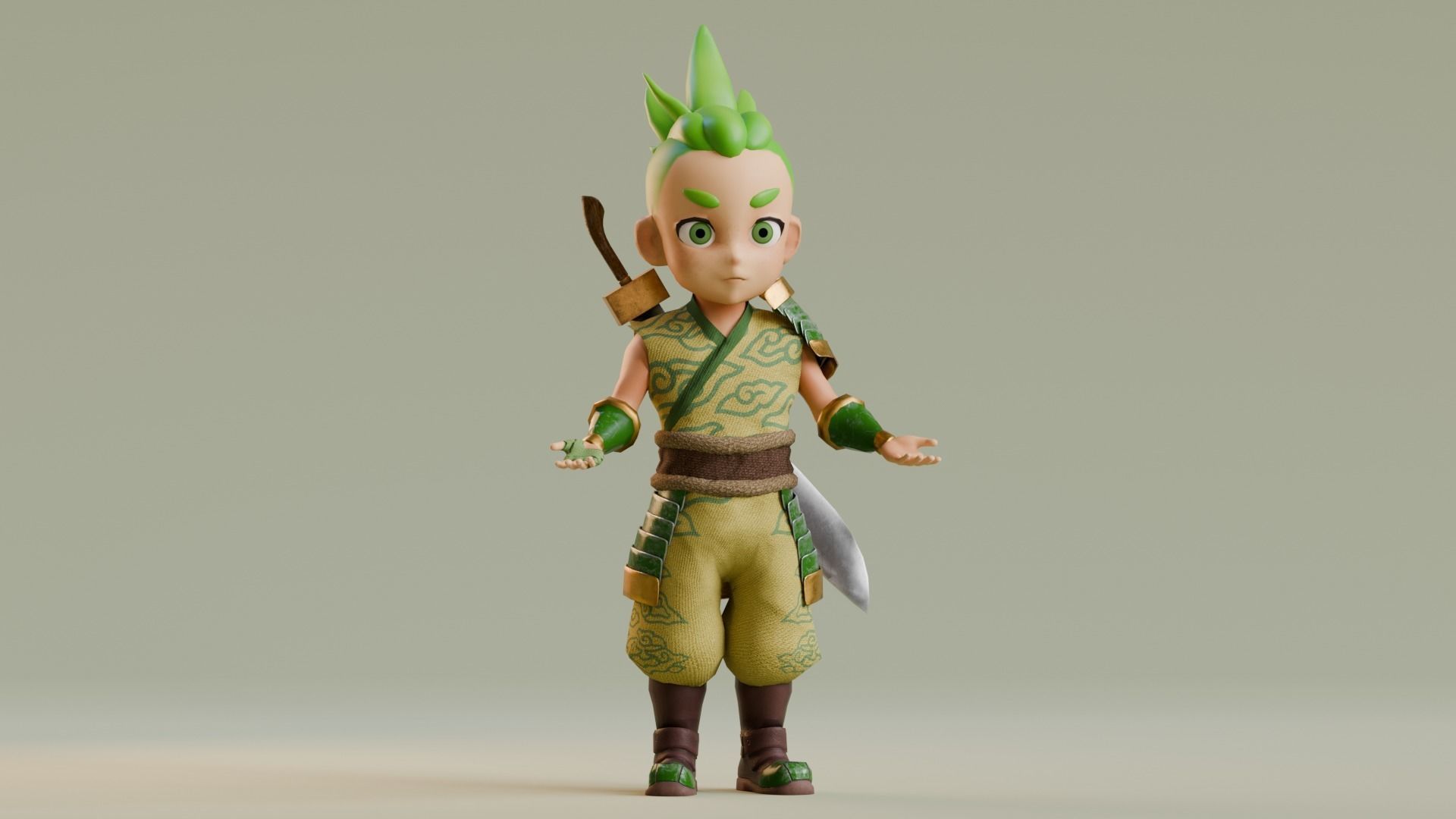 Low poly - Stylized Game Character - Bundle Edition Low-poly 3D model_14