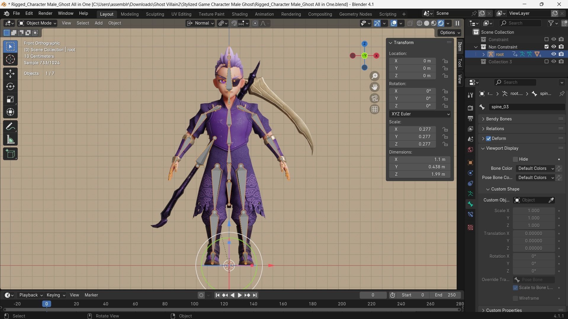 Low poly - Stylized Game Character - Bundle Edition Low-poly 3D model_34