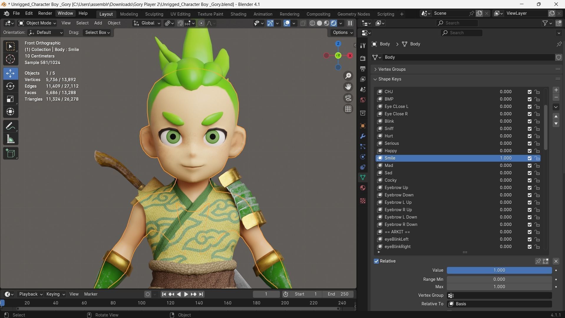 Low poly - Stylized Game Character - Bundle Edition Low-poly 3D model_19