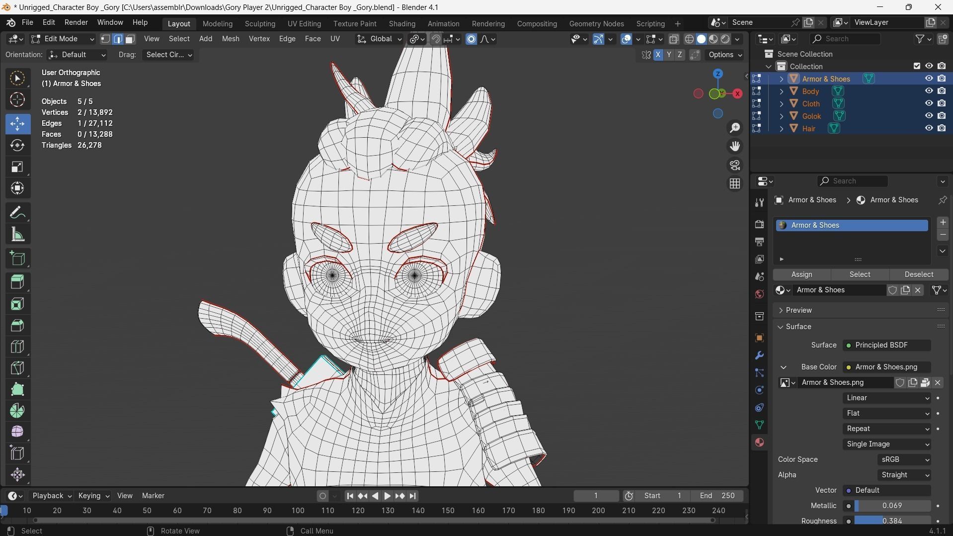 Low poly - Stylized Game Character - Bundle Edition Low-poly 3D model_17