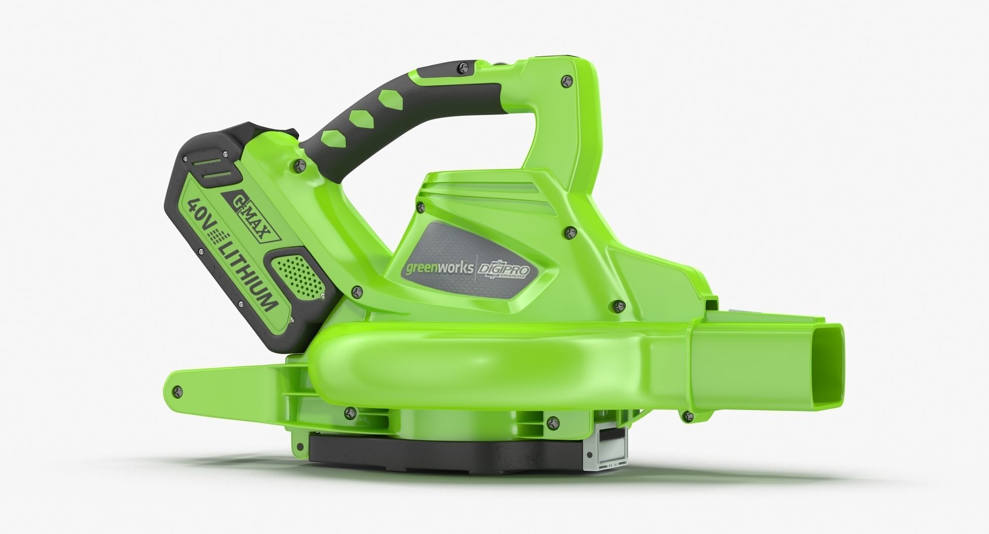 Leaf Blower Blow Tool DigiPro G-MAX 40V GreenWorks Low-poly 3D model_4