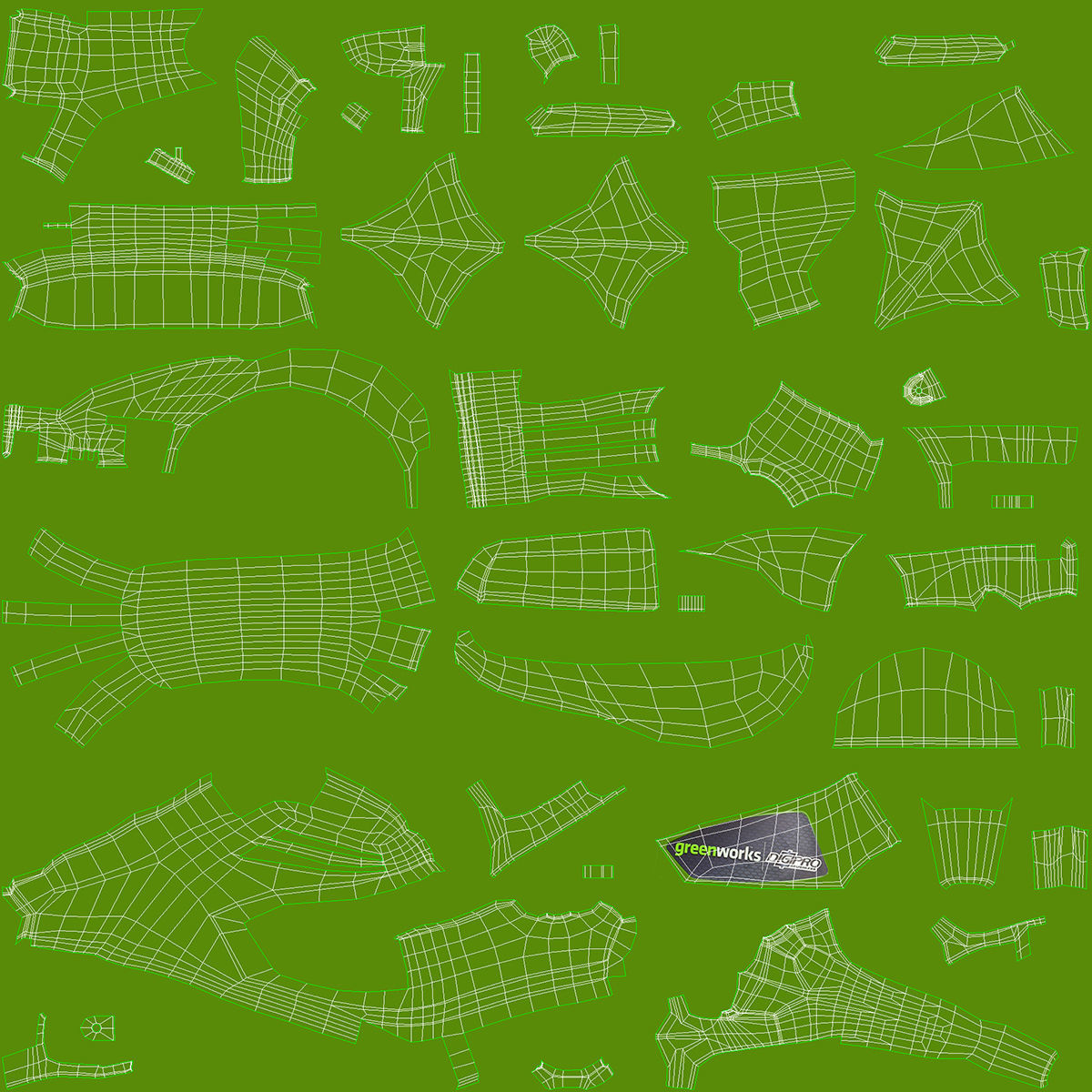 Leaf Blower Blow Tool DigiPro G-MAX 40V GreenWorks Low-poly 3D model_22