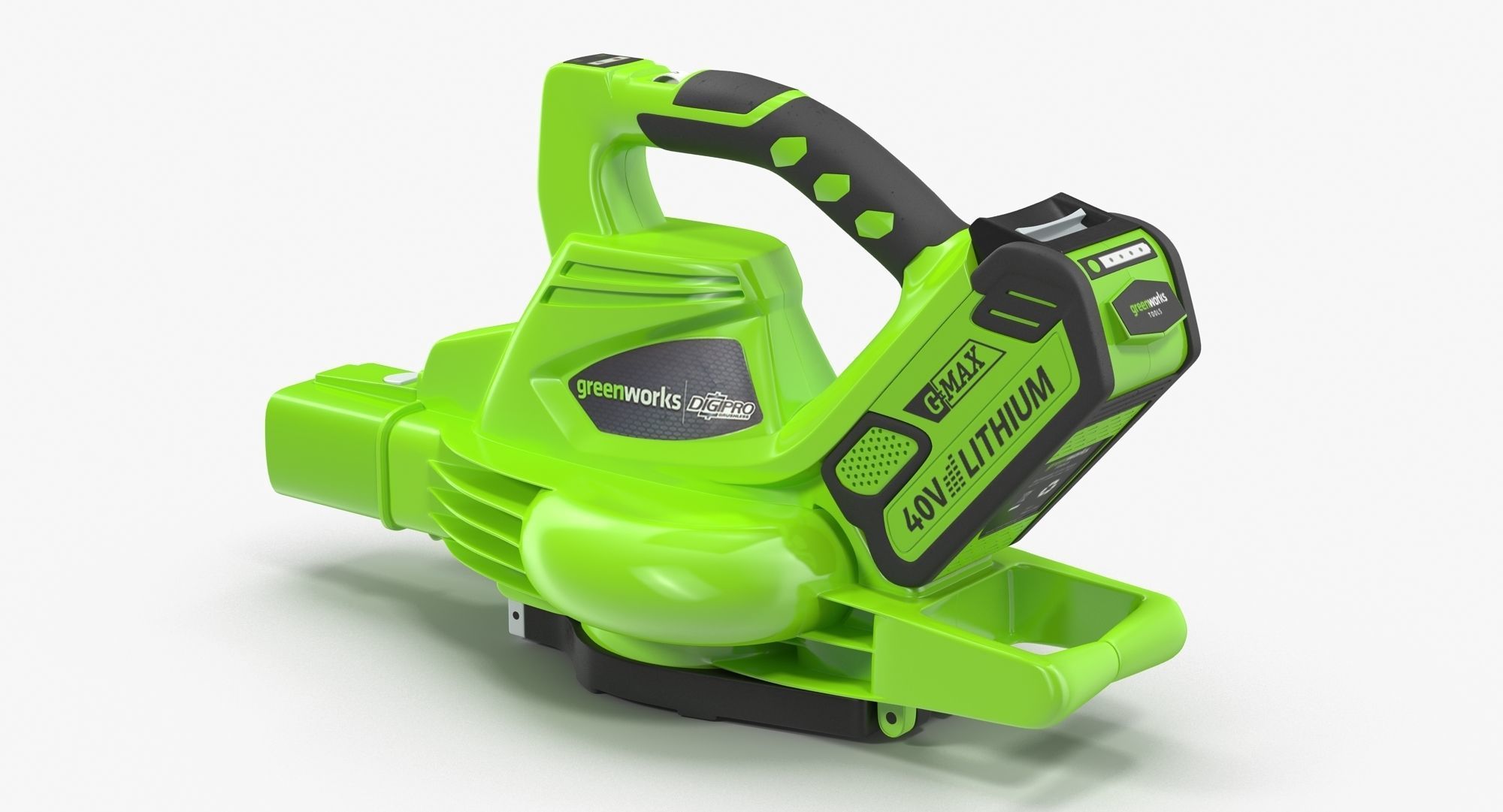 Leaf Blower Blow Tool DigiPro G-MAX 40V GreenWorks Low-poly 3D model_2