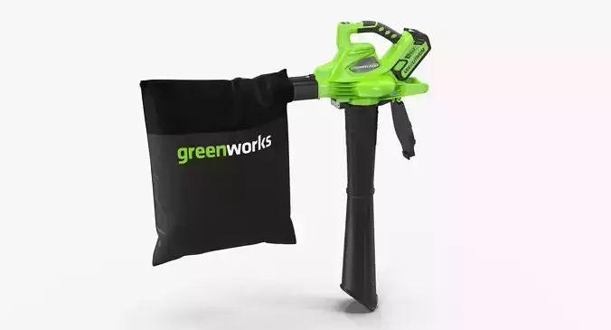 Leaf Blower Vacuum DigiPro G-MAX 40V GreenWorks Low-poly 3D model
