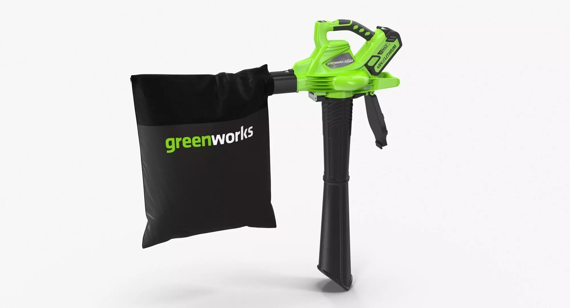 Leaf Blower Vacuum DigiPro G-MAX 40V GreenWorks Low-poly 3D model_0