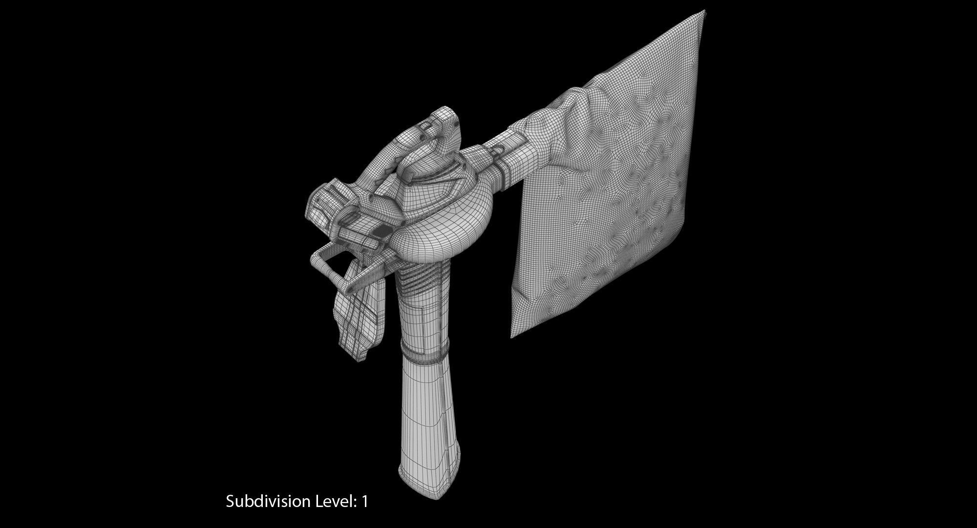 Leaf Blower Vacuum DigiPro G-MAX 40V GreenWorks Low-poly 3D model_18