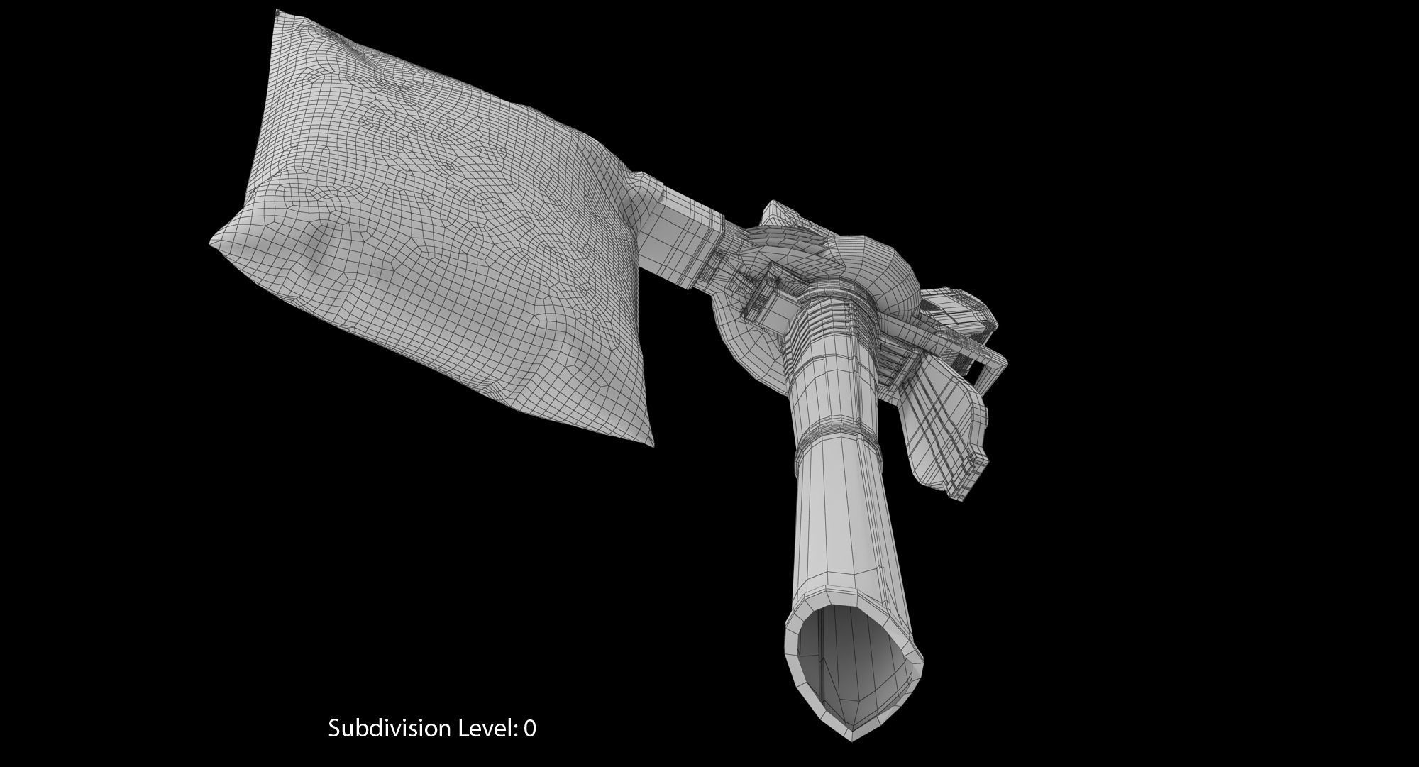 Leaf Blower Vacuum DigiPro G-MAX 40V GreenWorks Low-poly 3D model_33