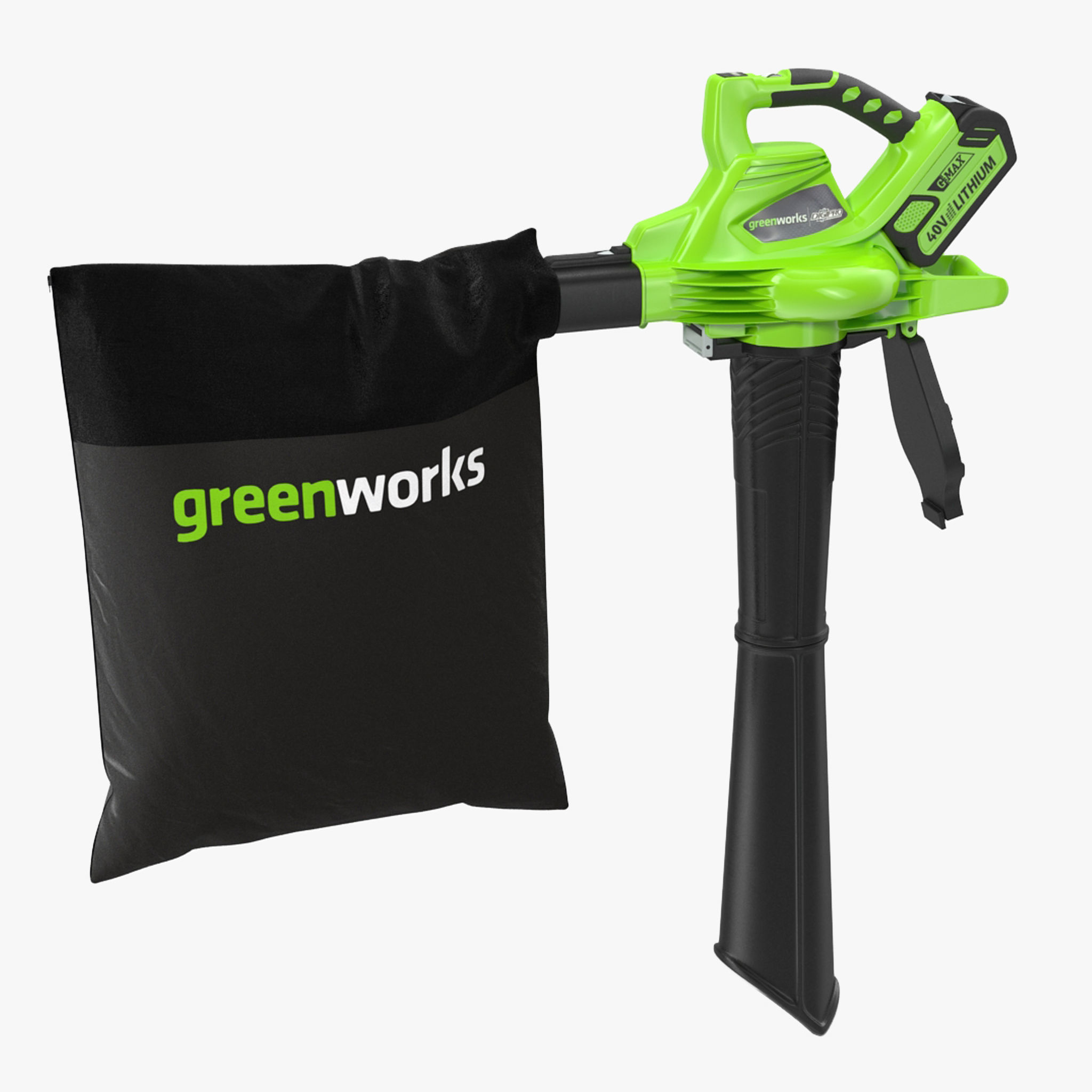 Leaf Blower Vacuum DigiPro G-MAX 40V GreenWorks Low-poly 3D model_37