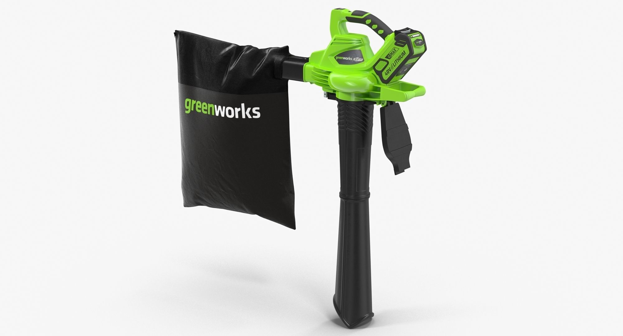Leaf Blower Vacuum DigiPro G-MAX 40V GreenWorks Low-poly 3D model_2