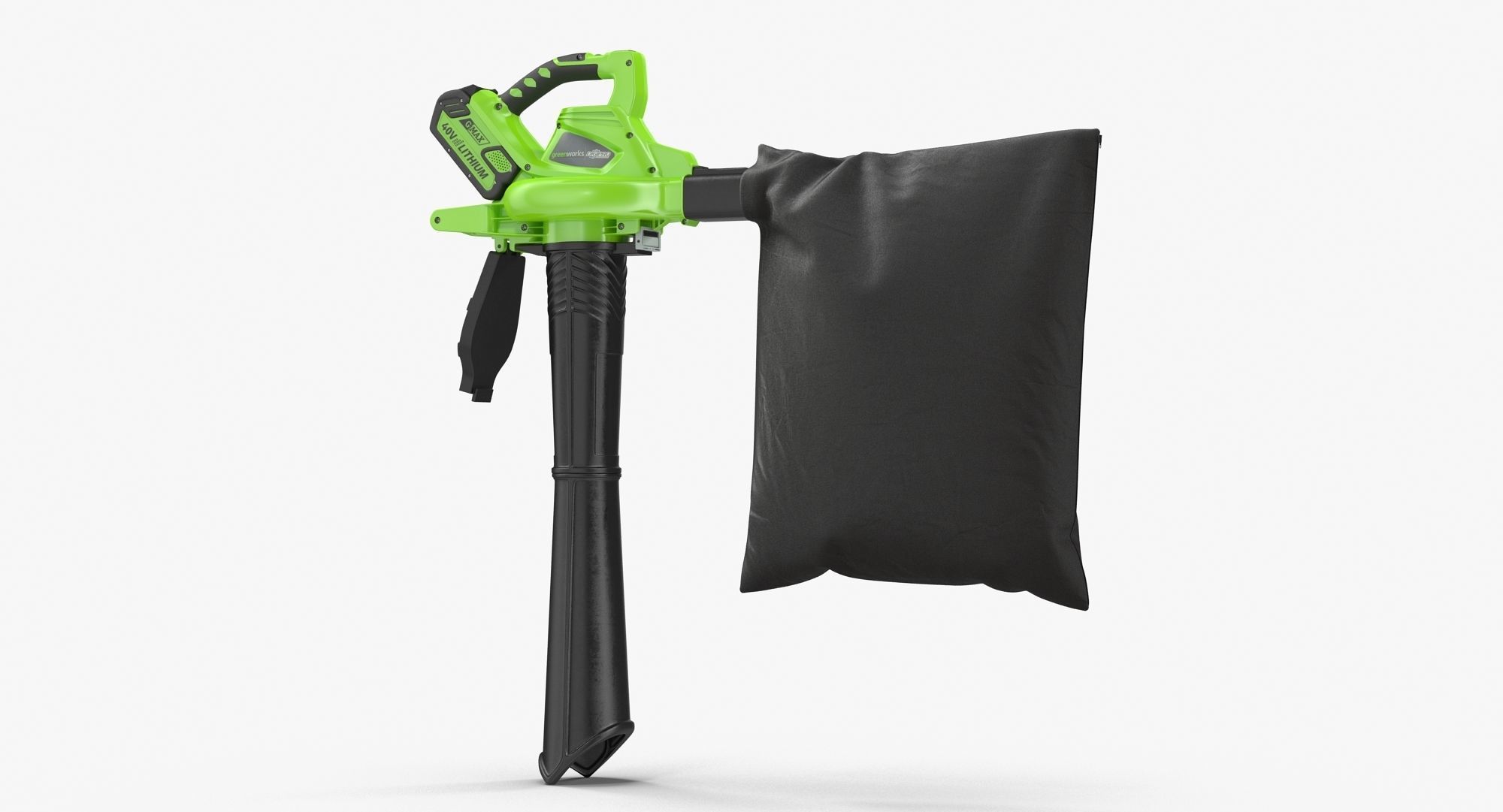 Leaf Blower Vacuum DigiPro G-MAX 40V GreenWorks Low-poly 3D model_4