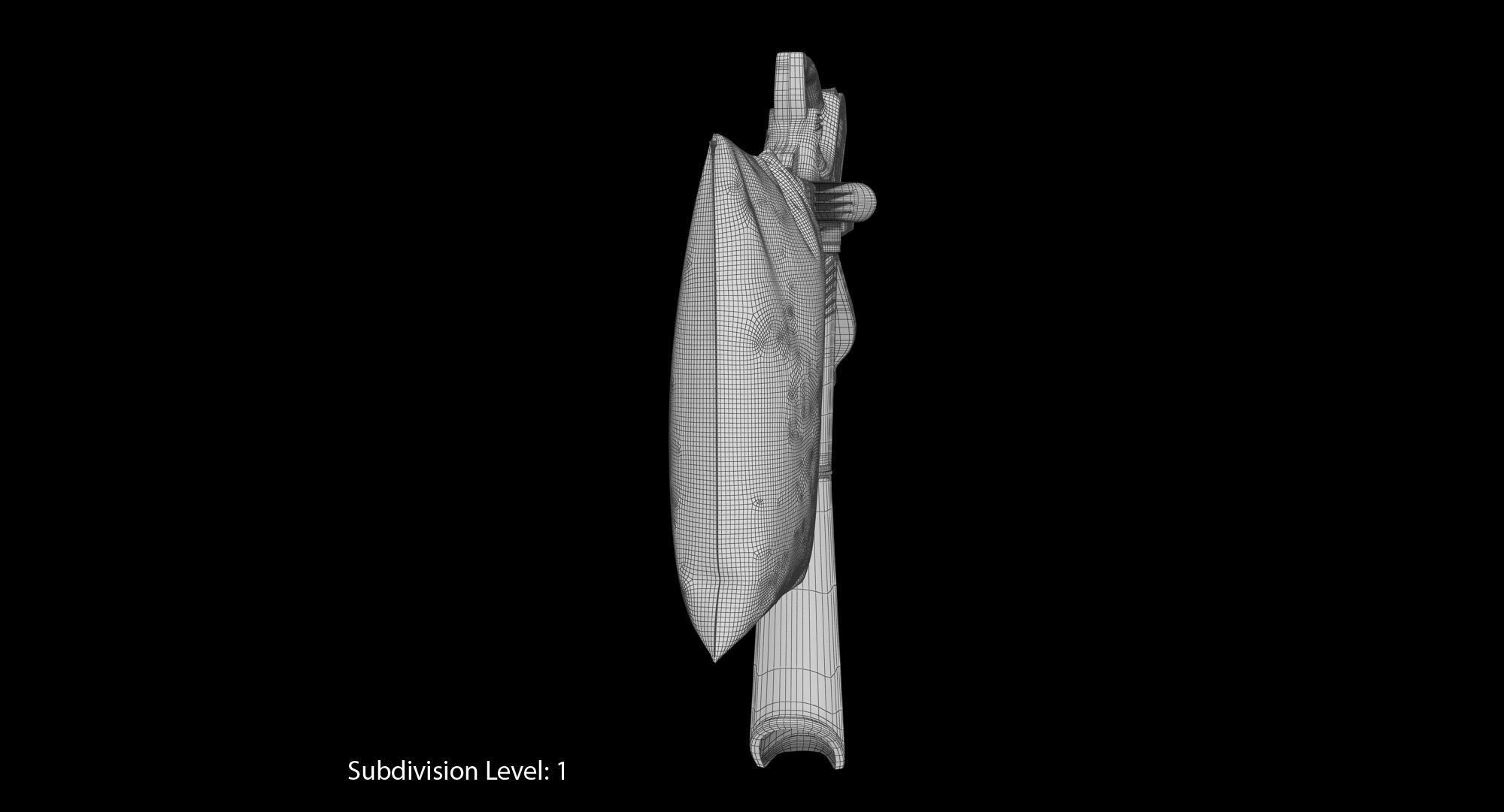 Leaf Blower Vacuum DigiPro G-MAX 40V GreenWorks Low-poly 3D model_22