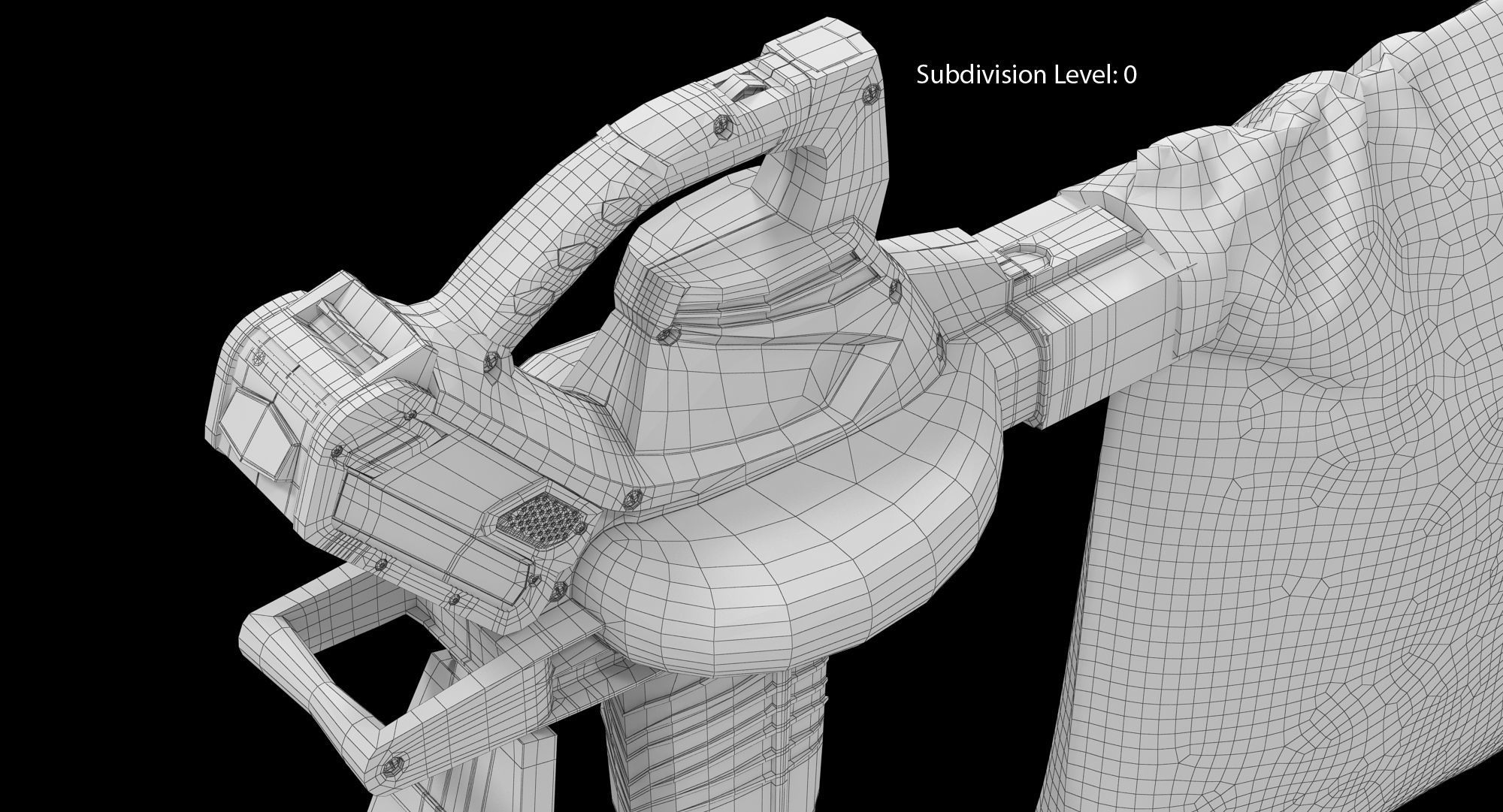 Leaf Blower Vacuum DigiPro G-MAX 40V GreenWorks Low-poly 3D model_25