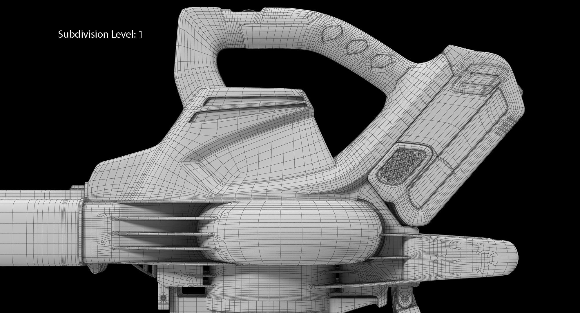 Leaf Blower Vacuum DigiPro G-MAX 40V GreenWorks Low-poly 3D model_32