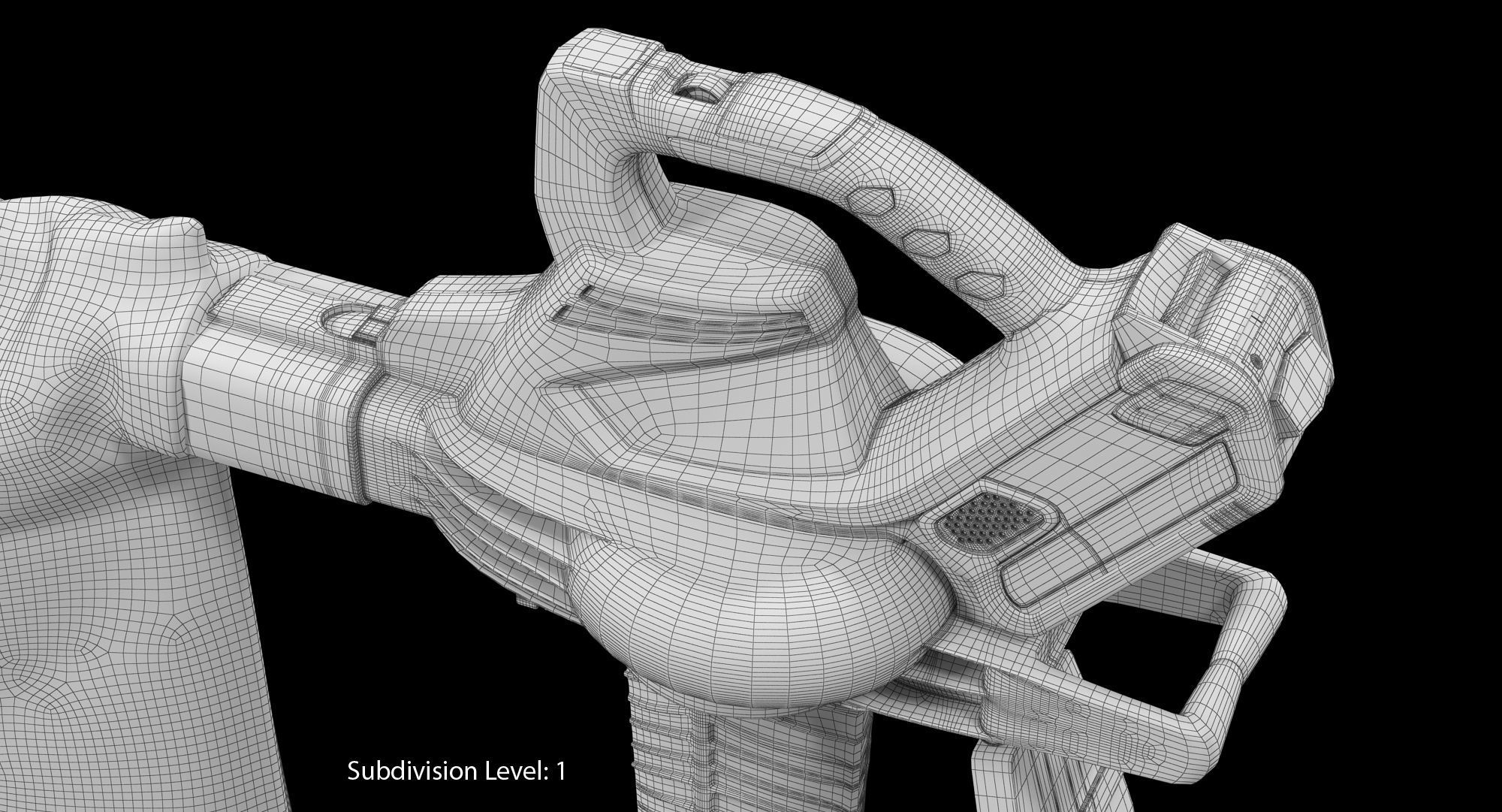 Leaf Blower Vacuum DigiPro G-MAX 40V GreenWorks Low-poly 3D model_24