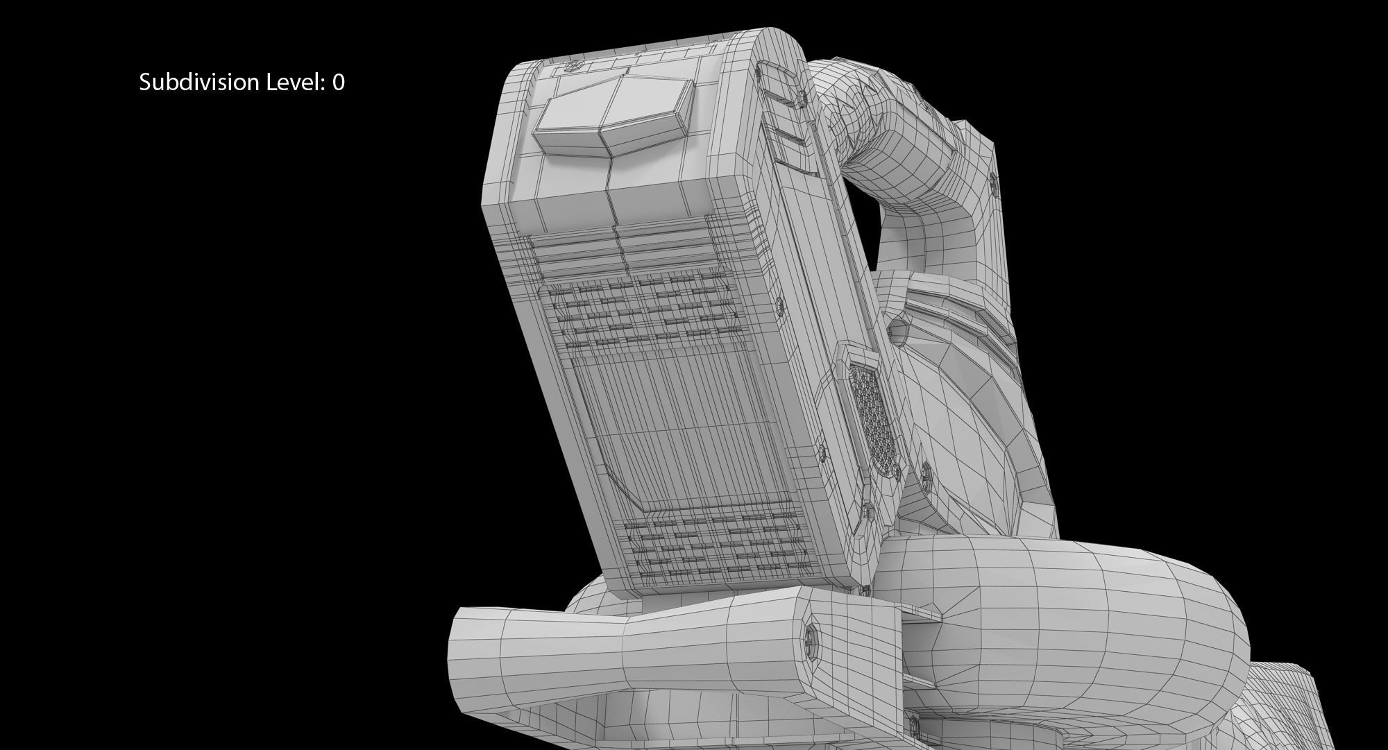 Leaf Blower Vacuum DigiPro G-MAX 40V GreenWorks Low-poly 3D model_27