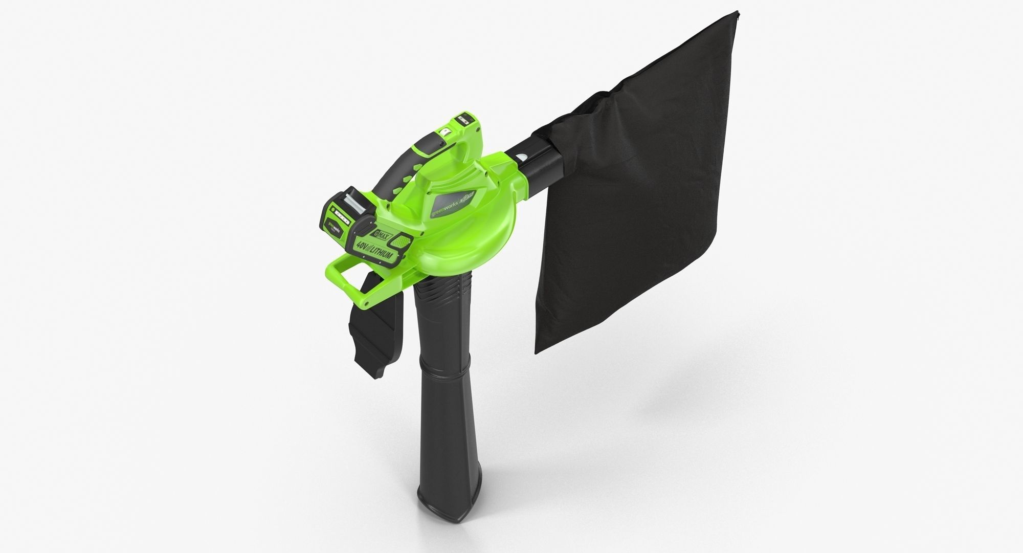 Leaf Blower Vacuum DigiPro G-MAX 40V GreenWorks Low-poly 3D model_3