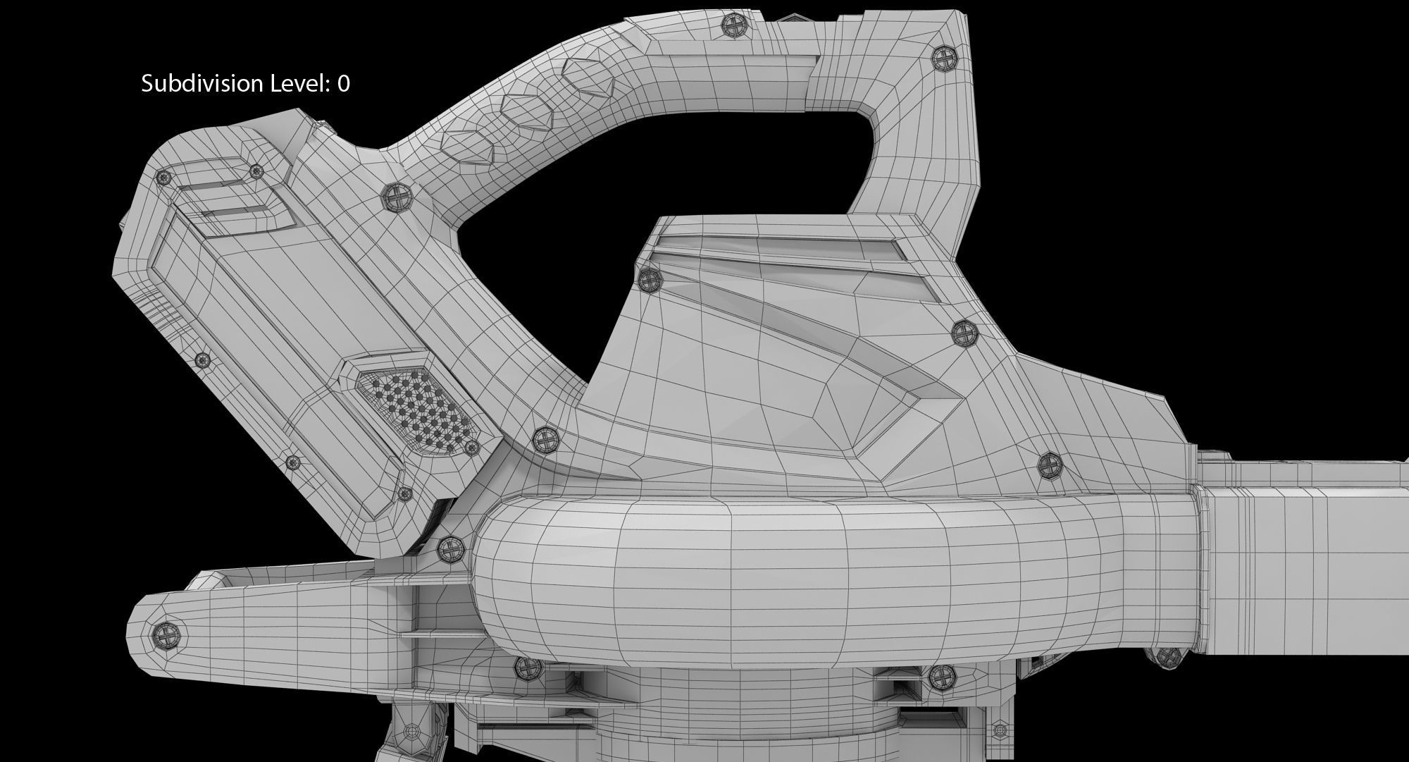 Leaf Blower Vacuum DigiPro G-MAX 40V GreenWorks Low-poly 3D model_29