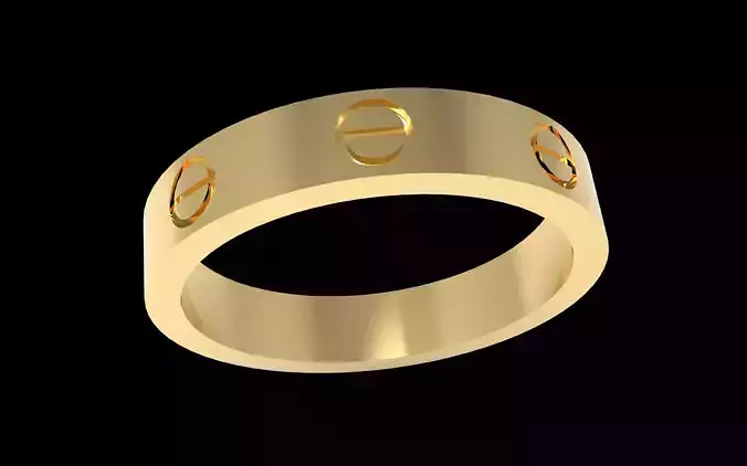 Screw Wedding Ring Width 3 7mm 17 3mm