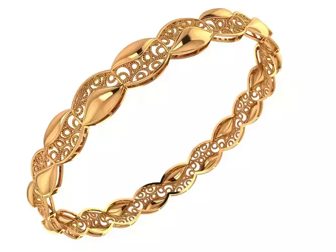 113 Twisted Gold Bangle 11gm