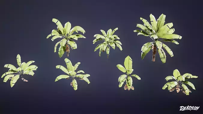 TROPICAL FOLIAGE - Banana Plants 01 - LOW POLY