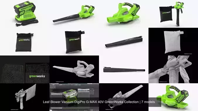 Leaf Blower Vacuum DigiPro G-MAX 40V GreenWorks Collection