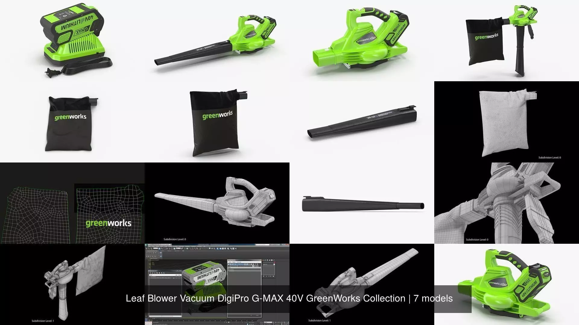 Leaf Blower Vacuum DigiPro G-MAX 40V GreenWorks Collection _1