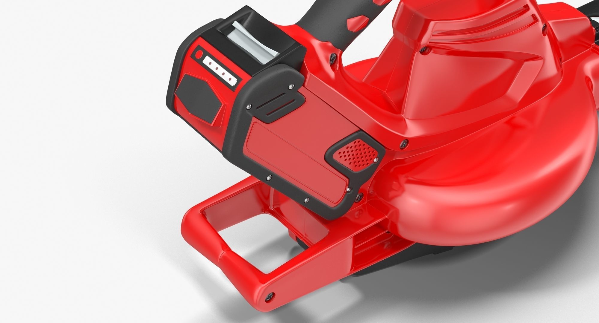 Leaf Blower Red Generic Low-poly 3D model_7