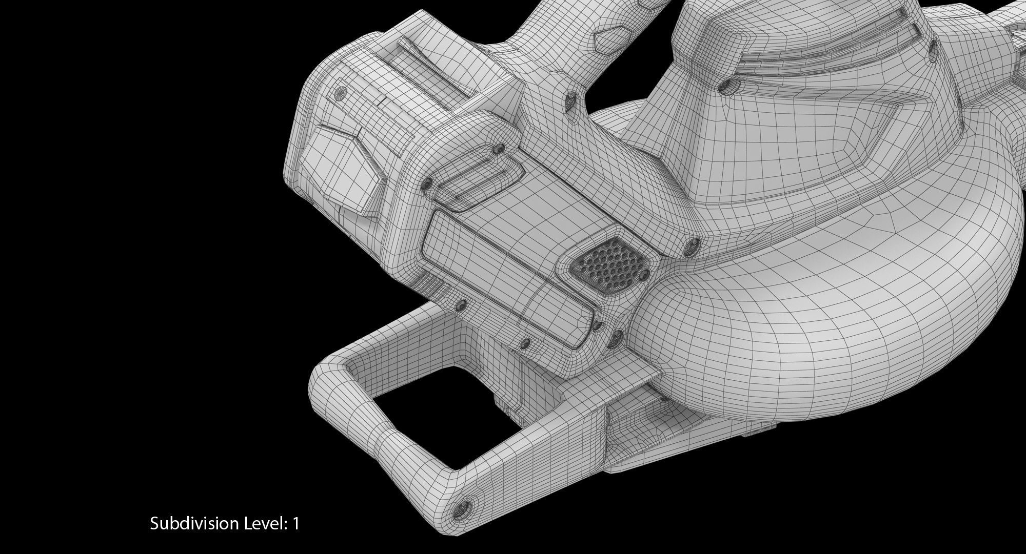 Leaf Blower Red Generic Low-poly 3D model_24