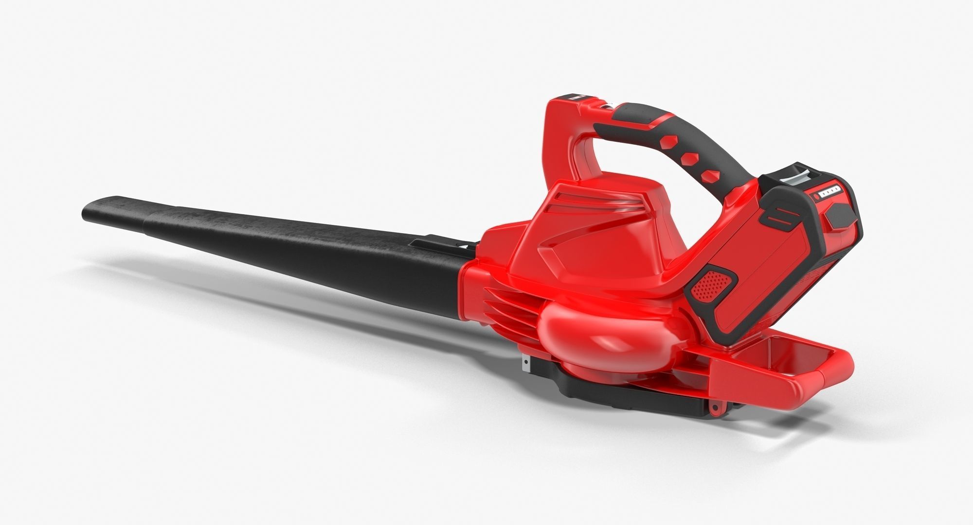 Leaf Blower Red Generic Low-poly 3D model_2
