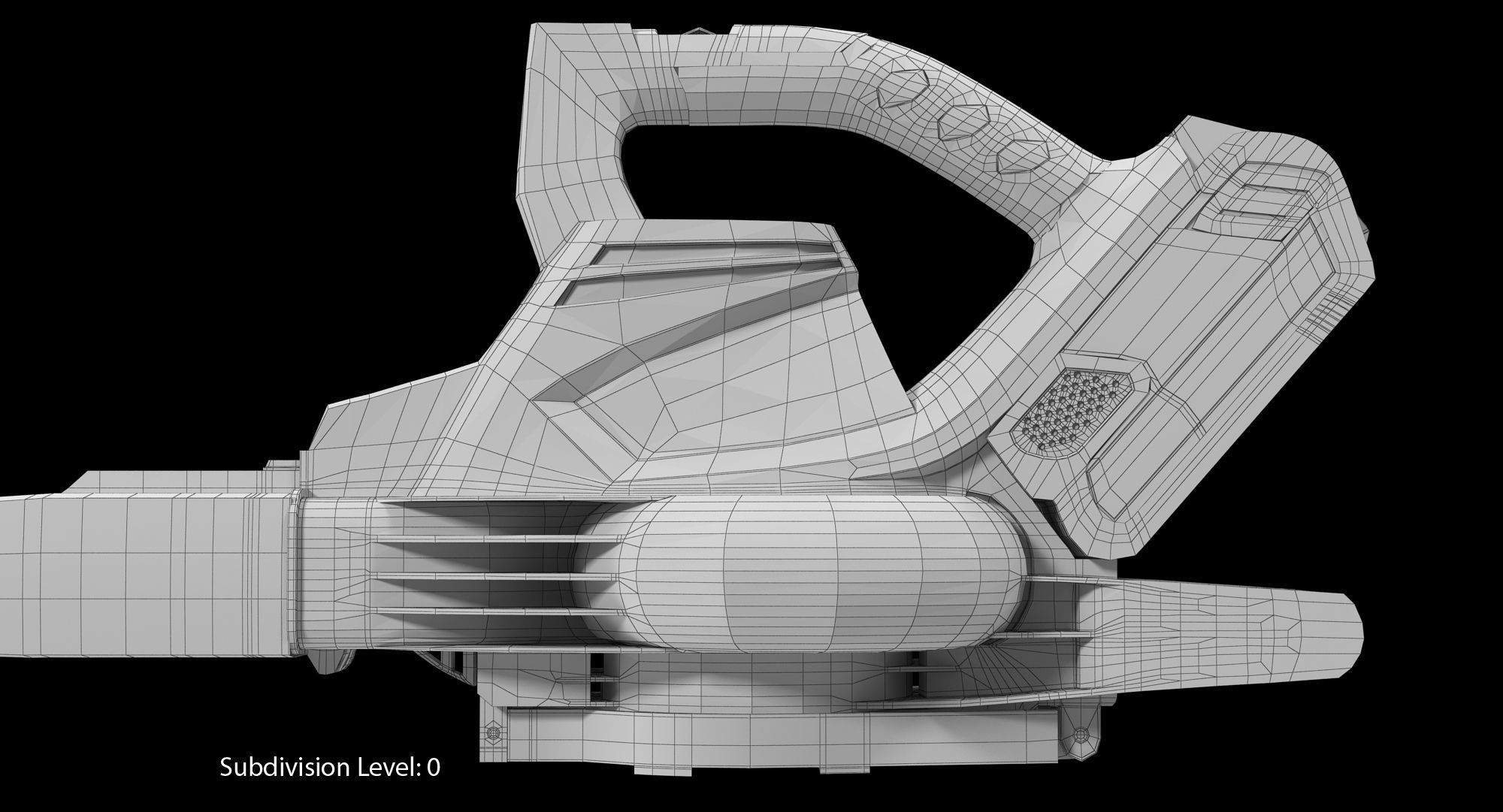 Leaf Blower Red Generic Low-poly 3D model_29