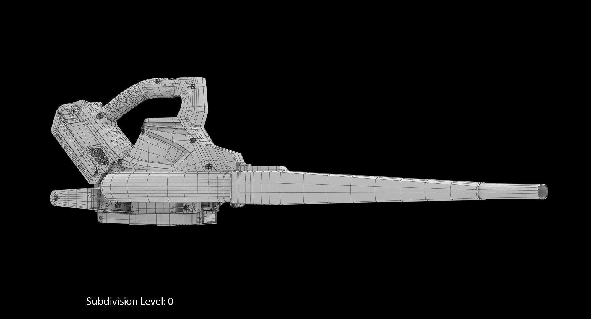 Leaf Blower Red Generic Low-poly 3D model_17