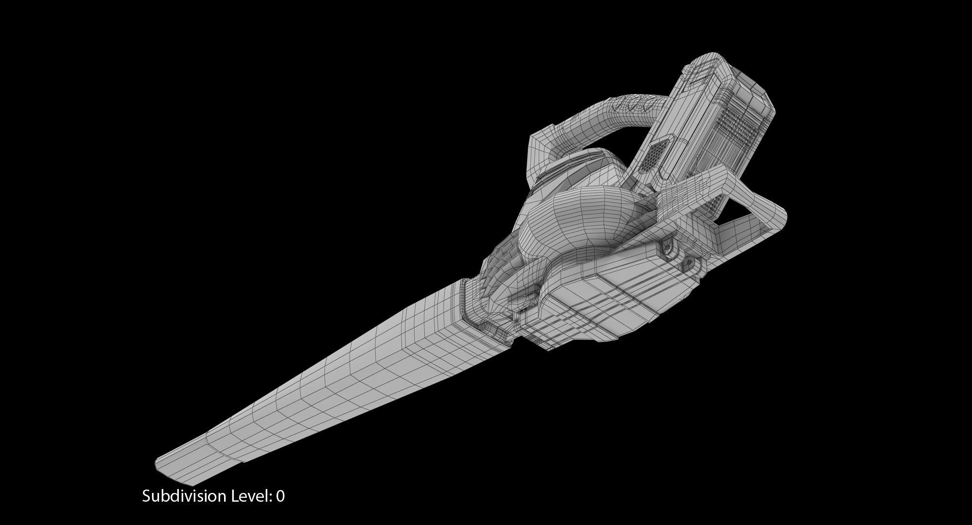 Leaf Blower Red Generic Low-poly 3D model_21