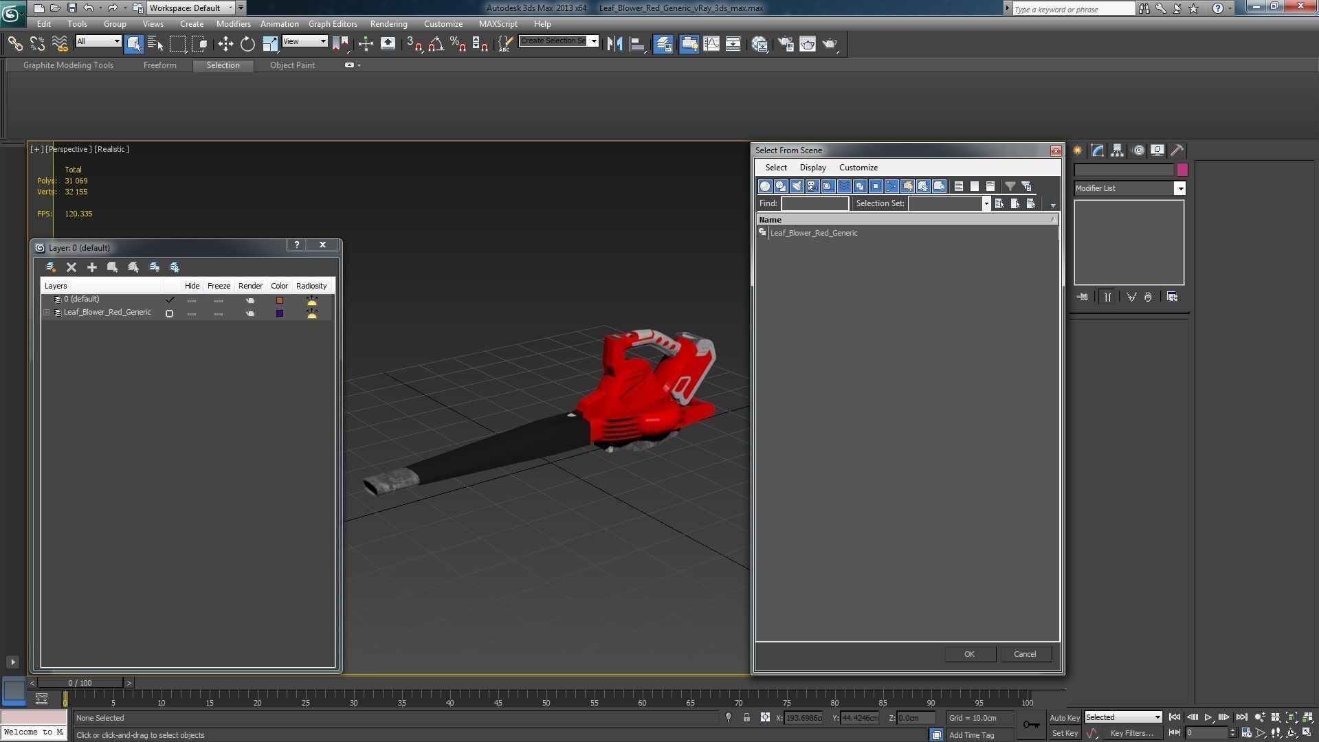 Leaf Blower Red Generic Low-poly 3D model_32