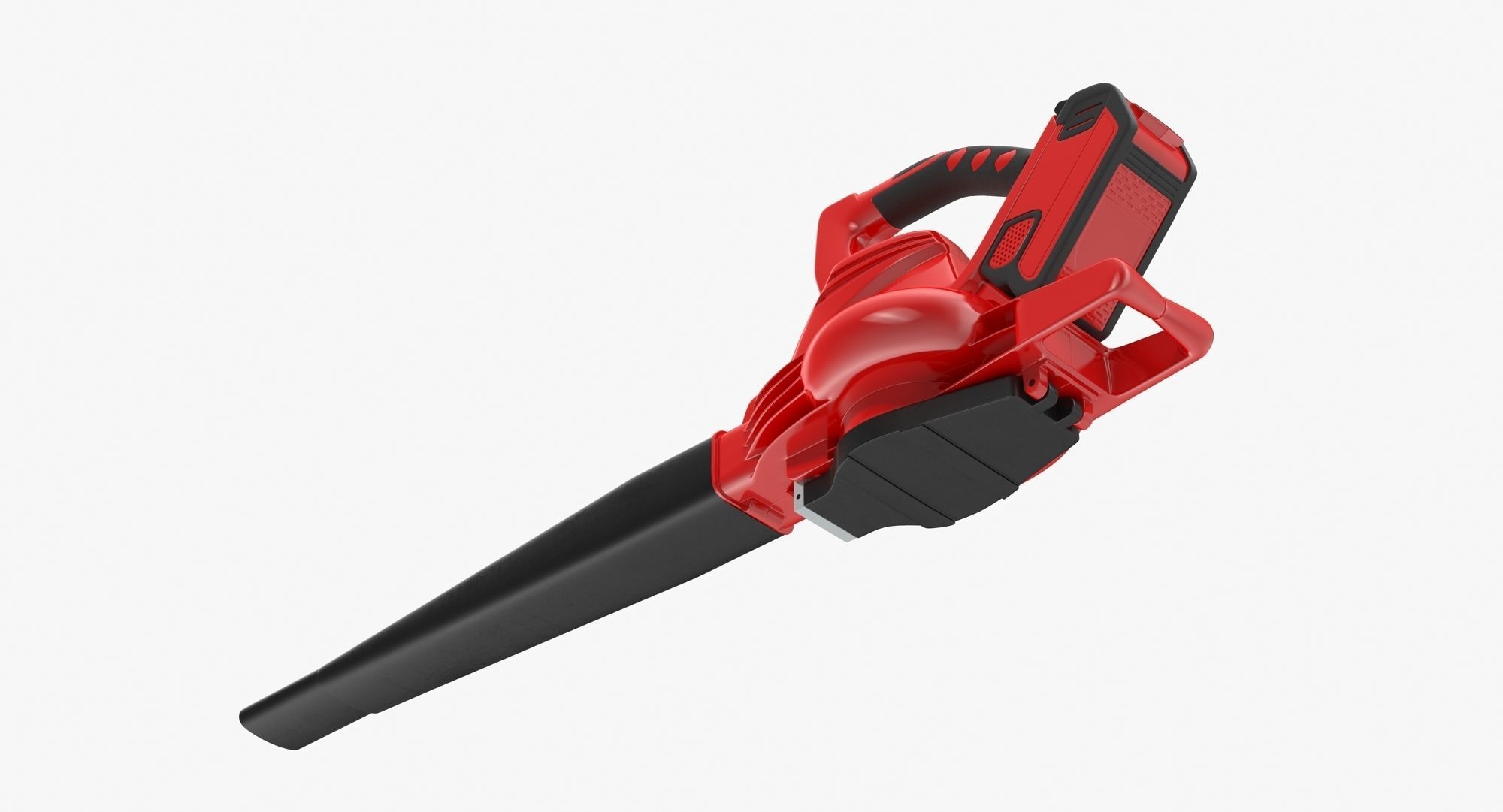 Leaf Blower Red Generic Low-poly 3D model_6