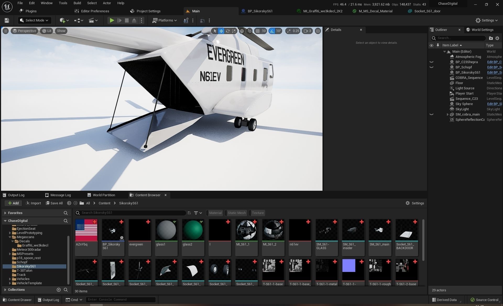 Sikorsky S-61 Low-poly 3D model_16