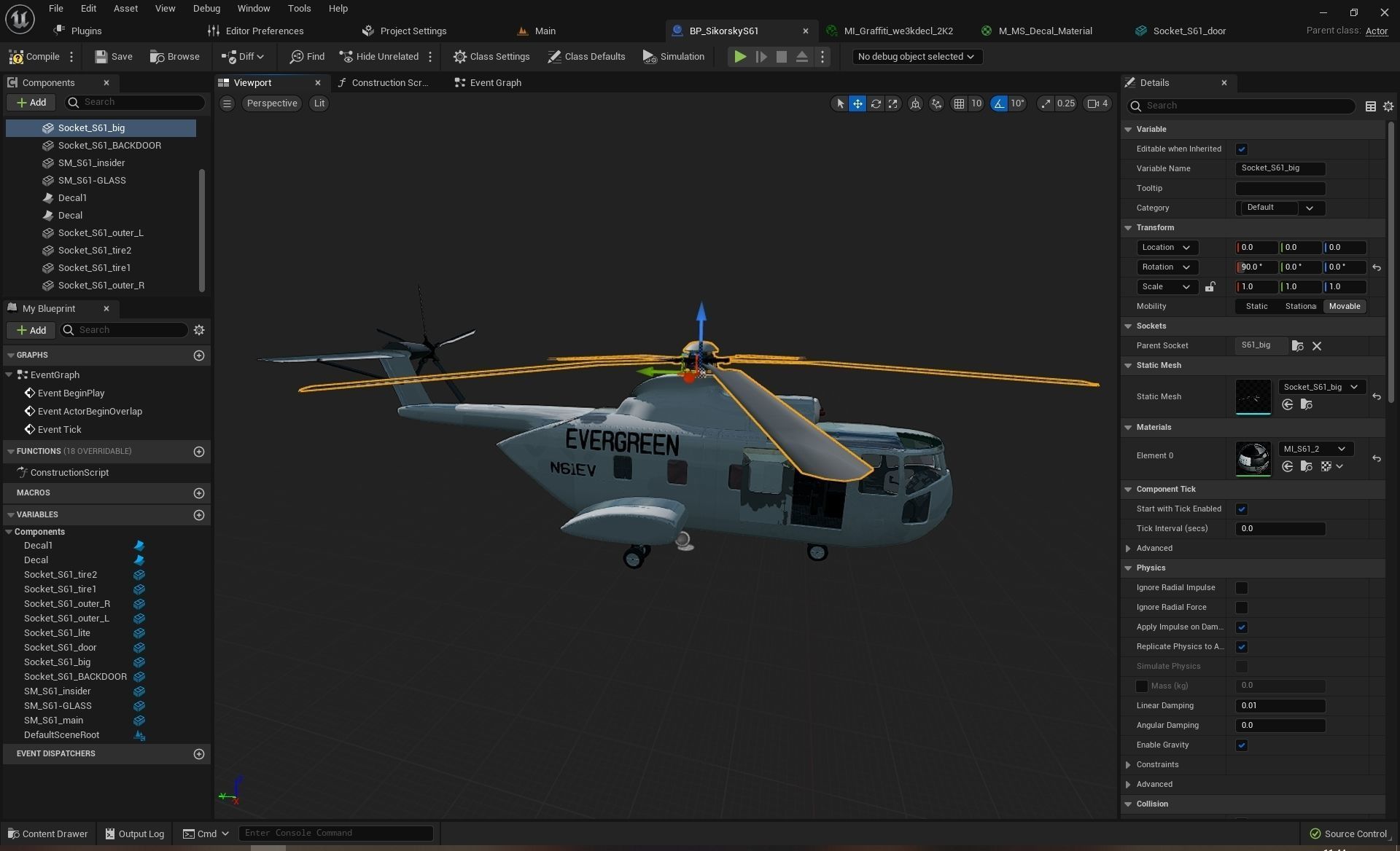Sikorsky S-61 Low-poly 3D model_13