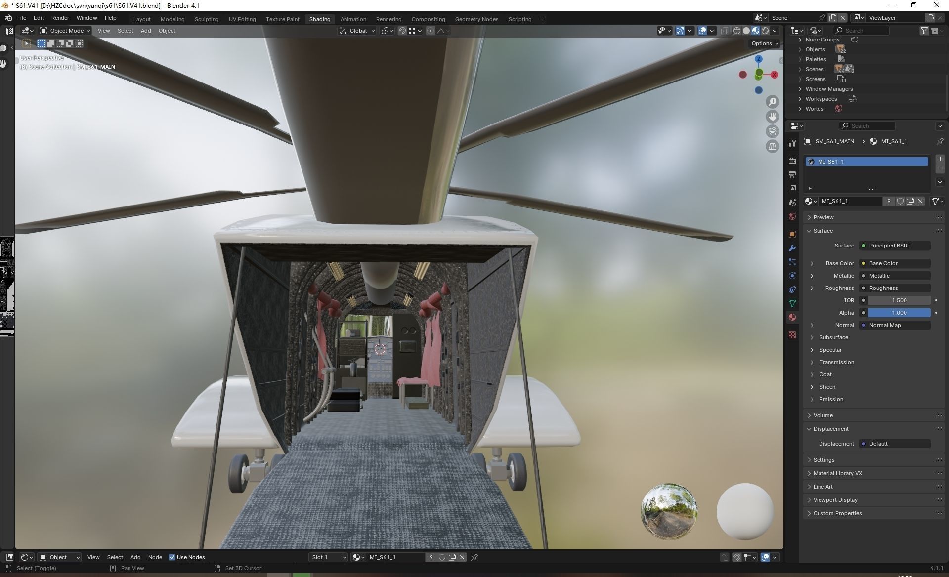Sikorsky S-61 Low-poly 3D model_6