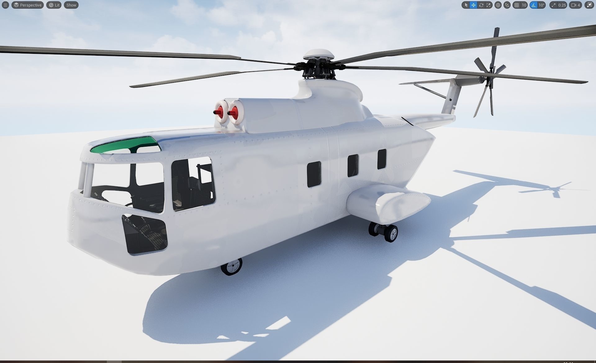 Sikorsky S-61 Low-poly 3D model_14