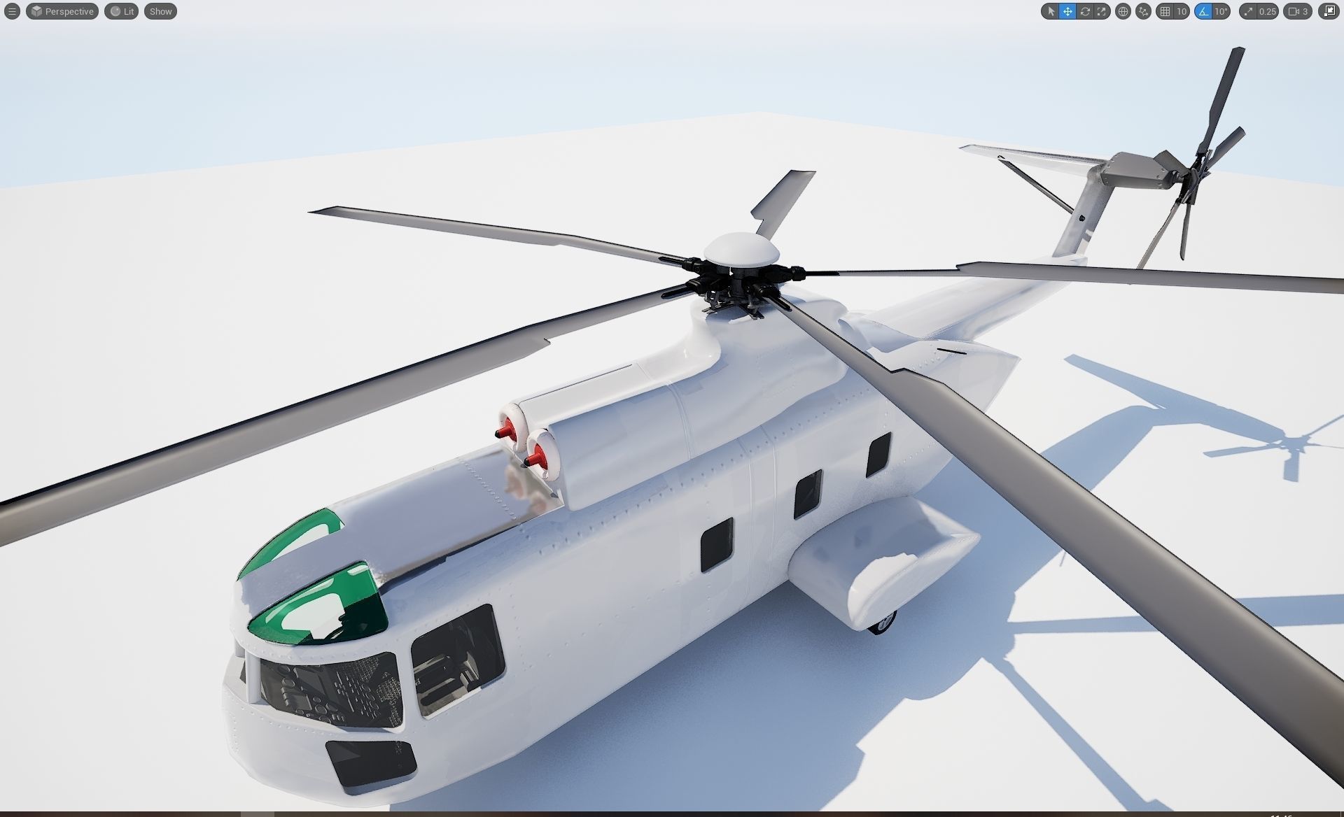 Sikorsky S-61 Low-poly 3D model_15