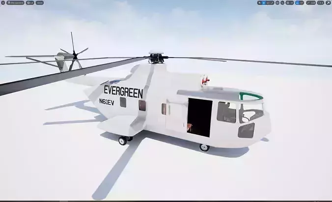 Sikorsky S-61 Low-poly 3D model