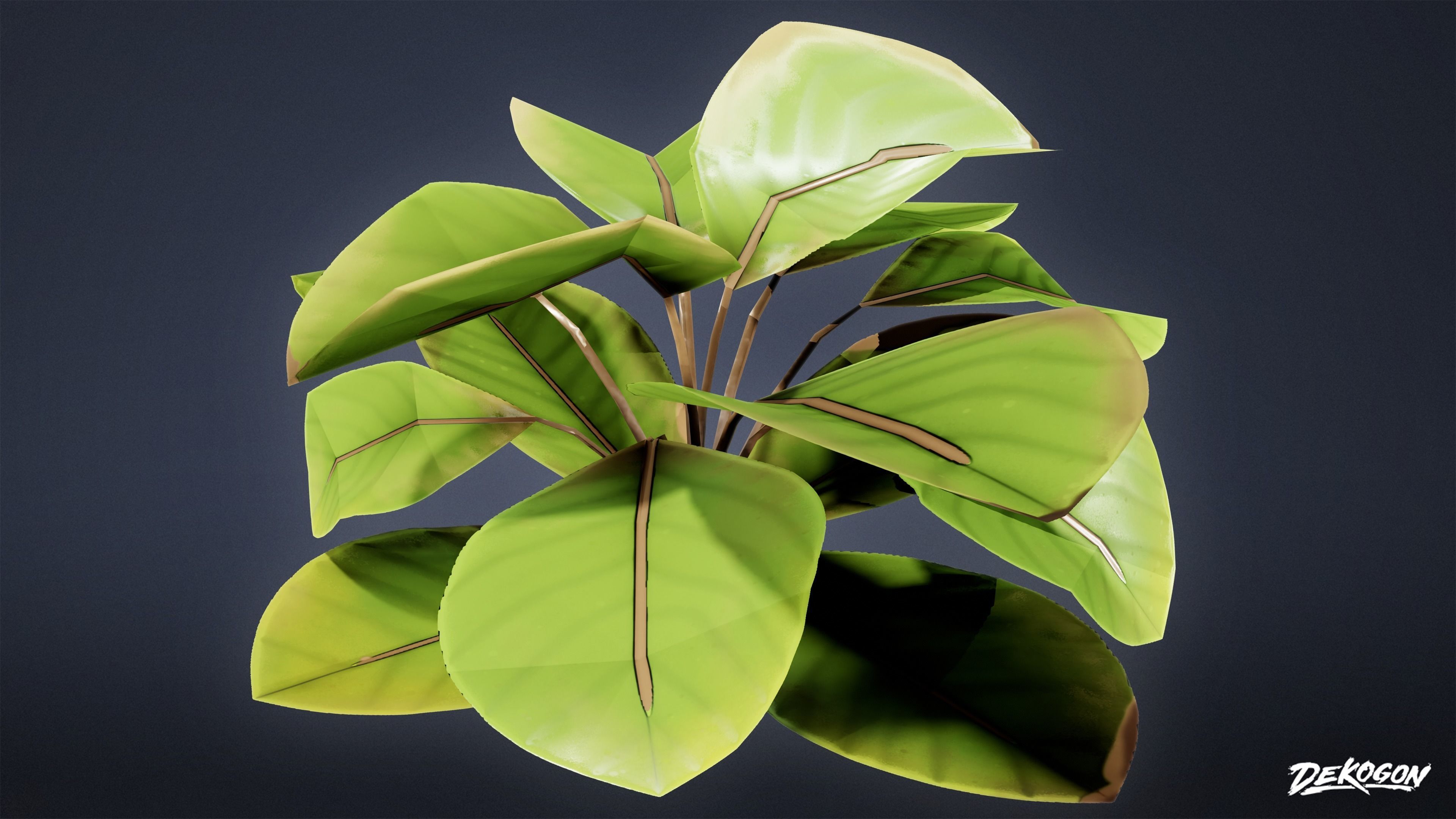 TROPICAL FOLIAGE - Small Plants 01 - LOW POLY Low-poly 3D model_40