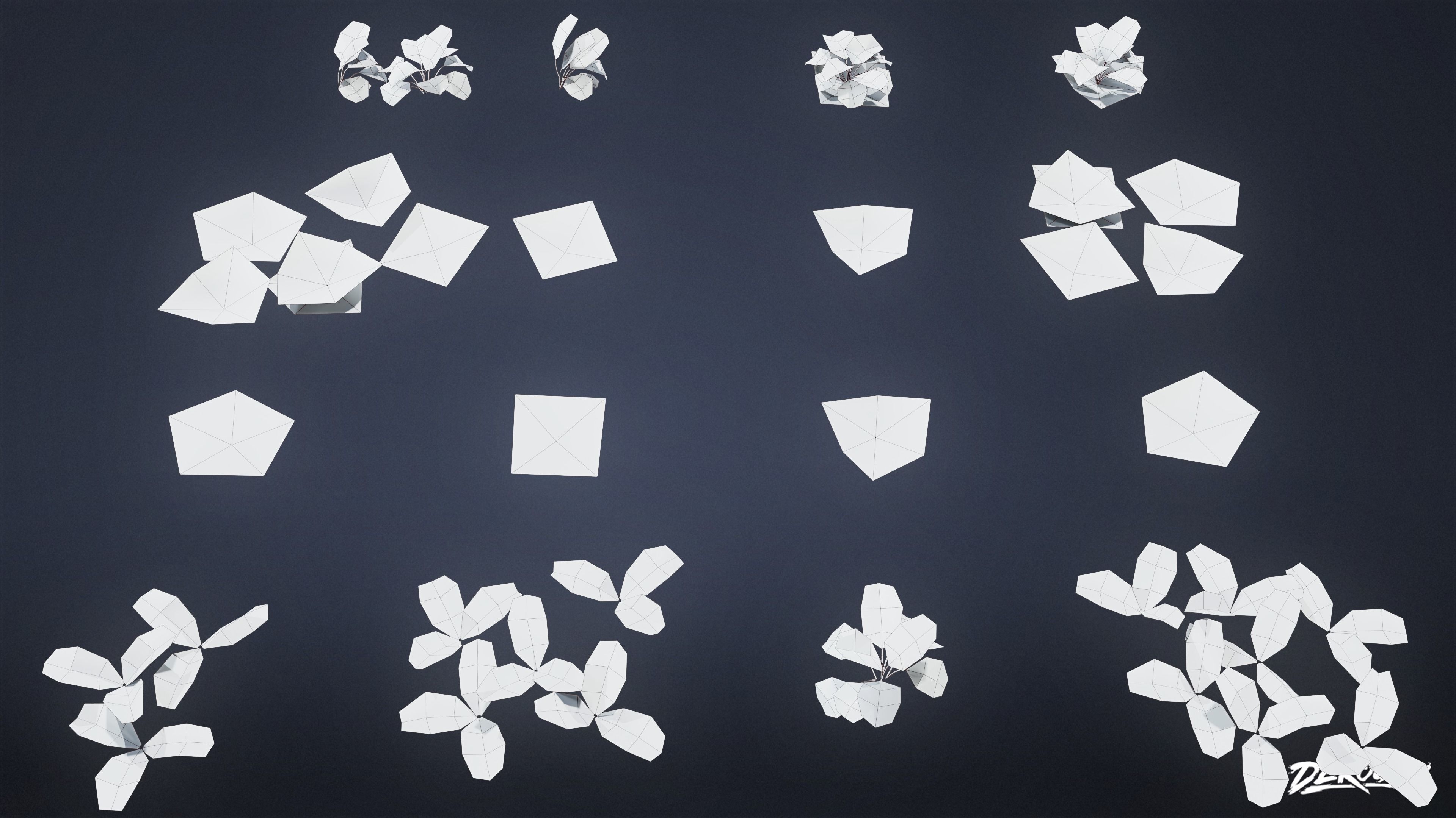 TROPICAL FOLIAGE - Small Plants 01 - LOW POLY Low-poly 3D model_31