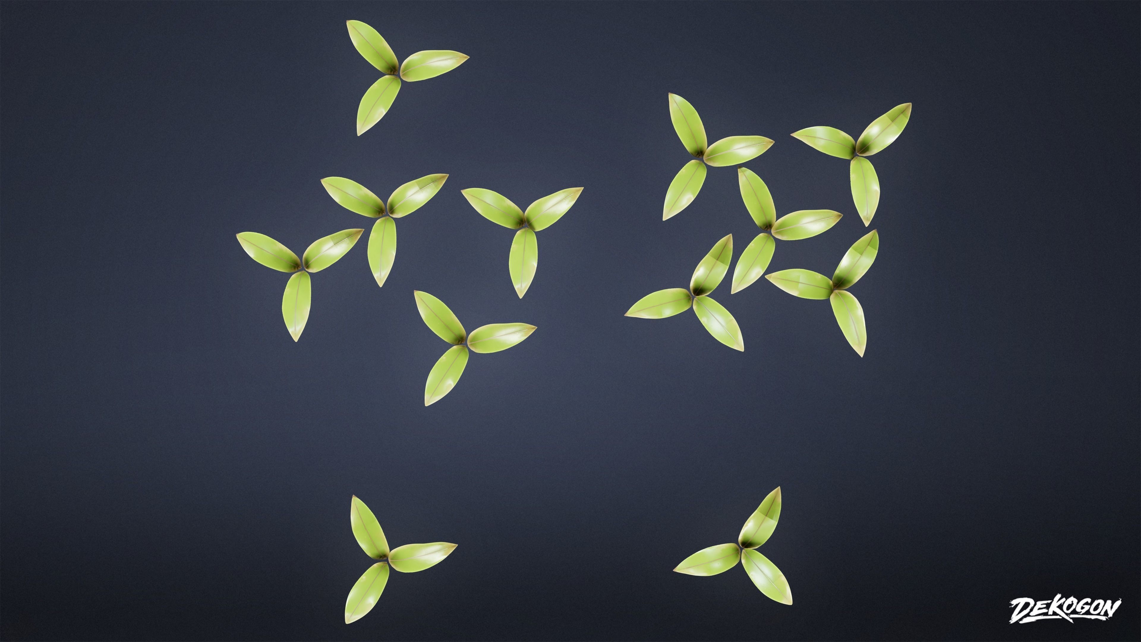 TROPICAL FOLIAGE - Small Plants 01 - LOW POLY Low-poly 3D model_2